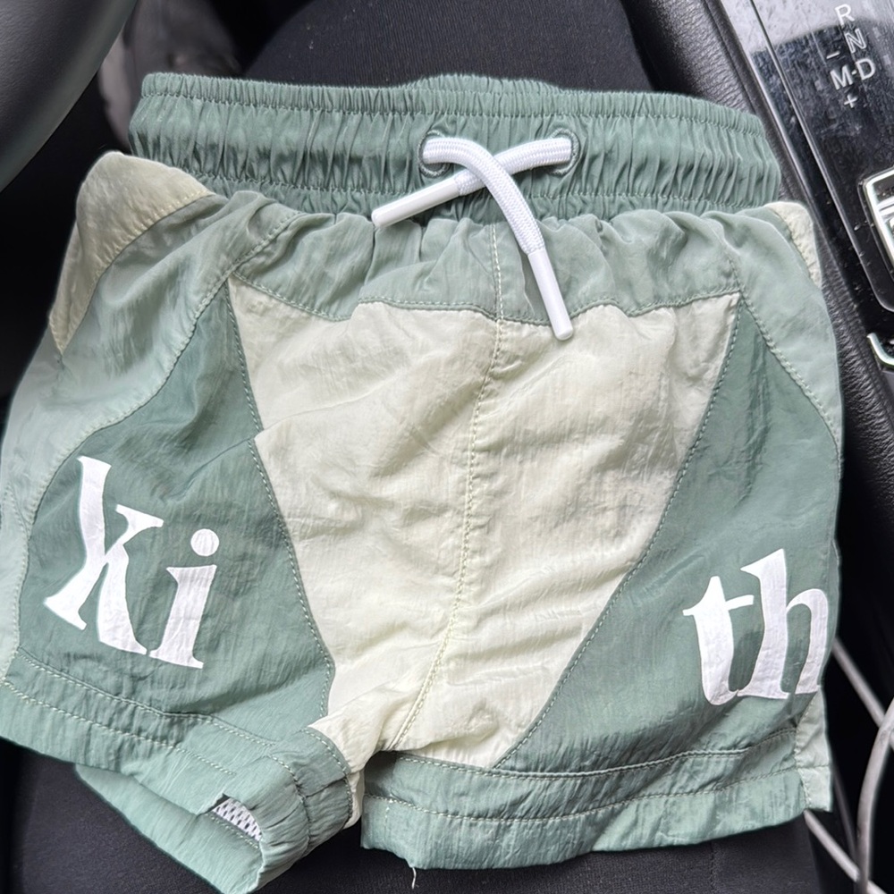 Kith Green and Cream Athletic Shorts